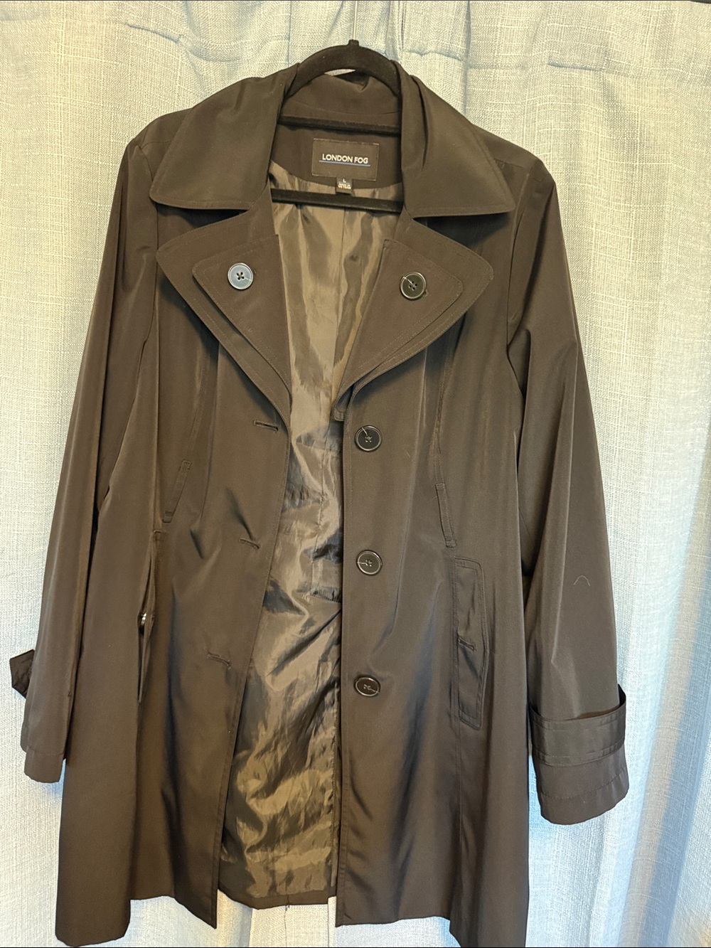 London Fog Women’s Black Trench-Style Coat